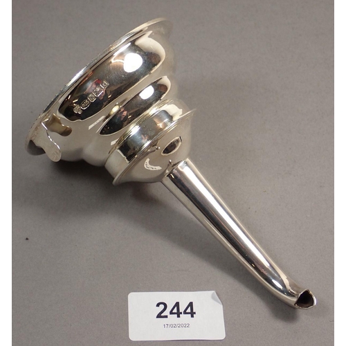 244 - A silver wine funnel, Sheffield 2003, Maker C J Vander LTD, approx 13cm length, 112.4g