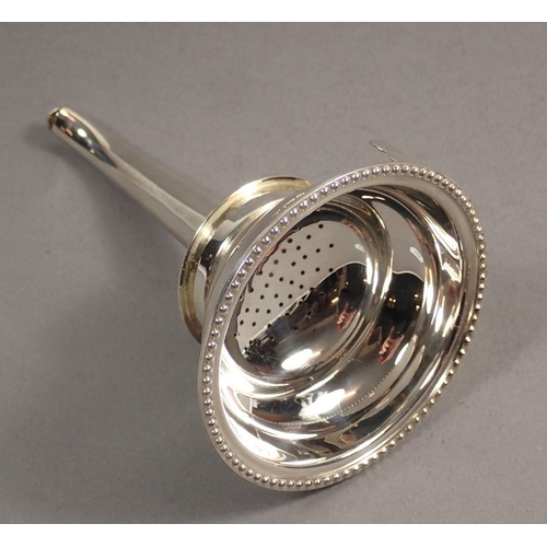 244 - A silver wine funnel, Sheffield 2003, Maker C J Vander LTD, approx 13cm length, 112.4g