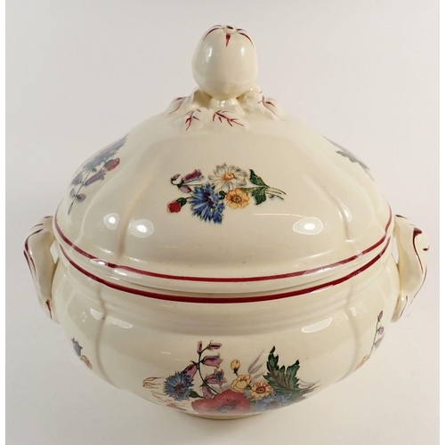 30 - A Sarreguemines Agreste large tureen and lid