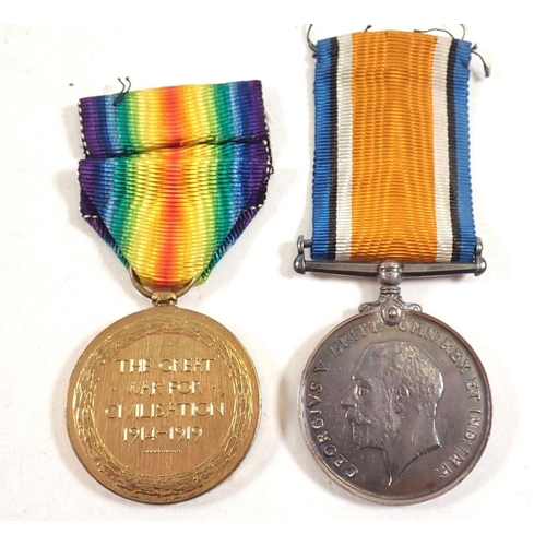 419 - A WWI medal pair - Lieutenant J Orgee RN