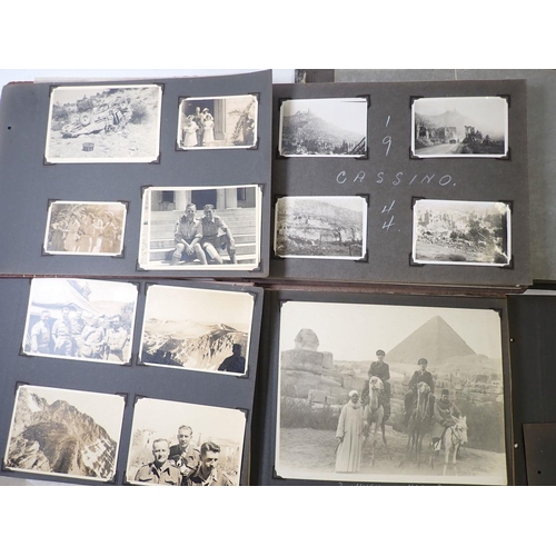 468 - A WWII military army officers photograph album, Greece with many annotations including Churchill's a... 