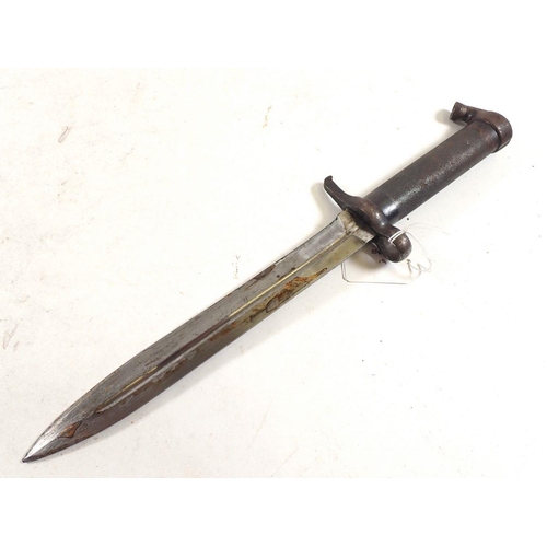 477 - A WWI Swiss bayonet, blade measures 21cm