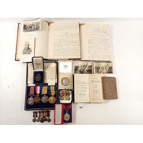 498 - A WWI Military Medal group including 1914 star, War Medal and Victory Medal to Cpl C.J. Rigby, Royal... 