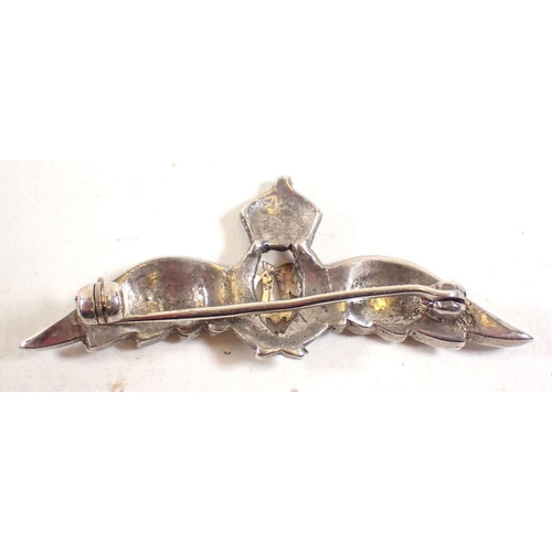 503 - A silver and paste RAF sweetheart brooch