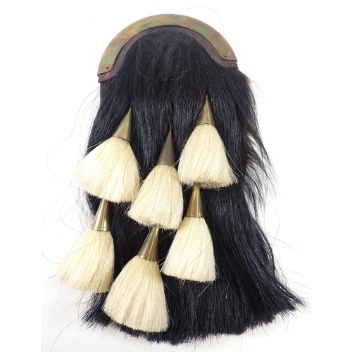 506 - A Scottish horsehair sporran with six tassels