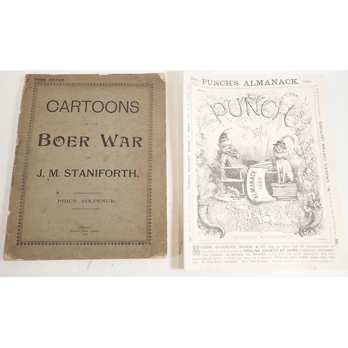 511 - Cartoons of the The Boer war by J.M Staniforth 1900 and a Punch Almanack 1880