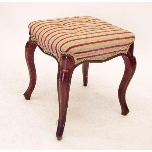 928 - A Victorian mahogany button upholstered stool