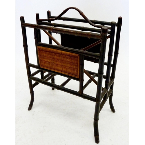 1253 - An early 20th century bamboo magazine rack