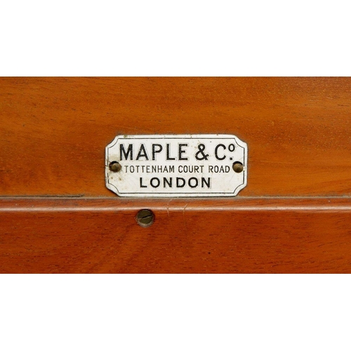 1274 - A Maples Victorian mahogany mirror door wardrobe, 107cm wide approx.