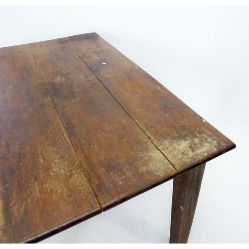 1306 - An oak farmhouse table on square supports