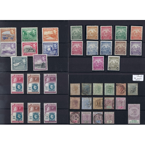 152 - Br Empire/C'wealth: mint/used collection on 28 stockcards incl higher values and sets/part sets.