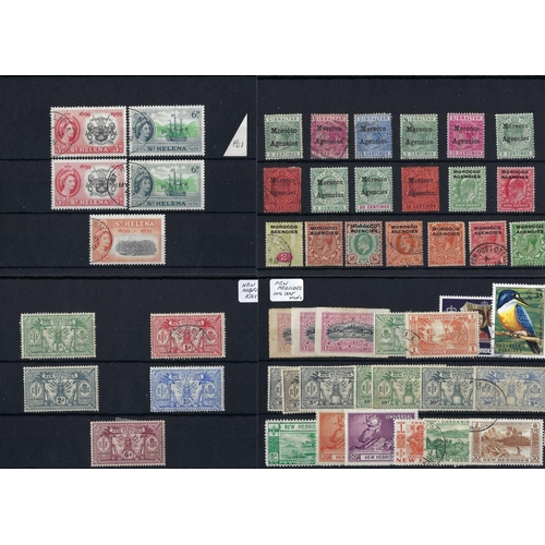 152 - Br Empire/C'wealth: mint/used collection on 28 stockcards incl higher values and sets/part sets.