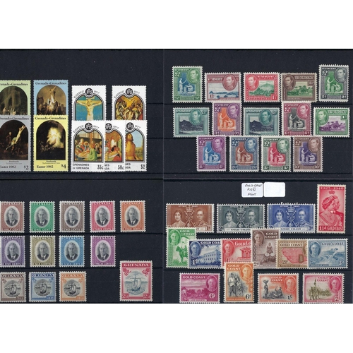 152 - Br Empire/C'wealth: mint/used collection on 28 stockcards incl higher values and sets/part sets.