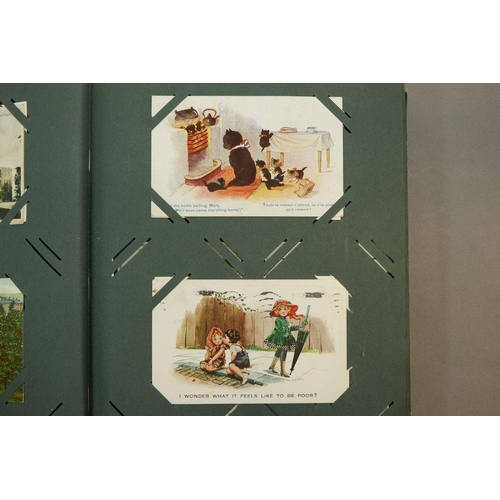 208 - Postcards - album with topo (GB & foreign), comic, royalty, children animals etc. (a.240)