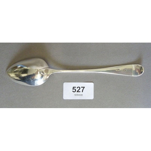 527 - A silver dessert spoon, Aberdeen circa 1790 by J Erskine