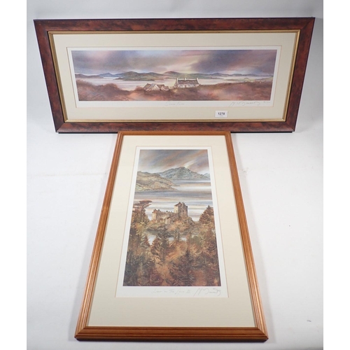 1278 - Gilliam McDonald - two limited edition prints 'Scapa Flow', 18 x 61cm and 'Light of the Loch', 42 x ... 