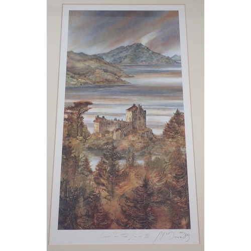 1278 - Gilliam McDonald - two limited edition prints 'Scapa Flow', 18 x 61cm and 'Light of the Loch', 42 x ... 