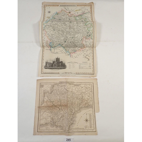 245 - Ephemera: Herefordshire Pigot map, lightly tinted 9