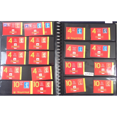 110 - GB: Two black stock-books QEII decimal defin/commem largely in booklets and Royal Mail 