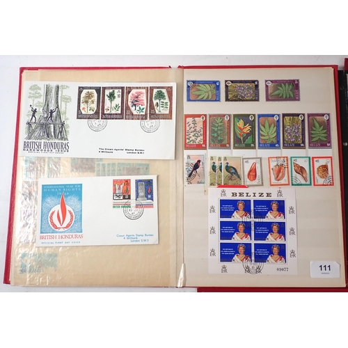 111 - Br Guiana/Guyana & Br Honduras/Belize: QV-QEII collection in 3 stock-books of mint/used defin, comme... 