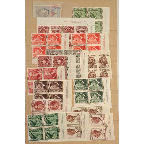 114 - GB & Br Empire/C'wealth: Boxed maroon stamp stock-book of mainly mint defin & commem issues incl set... 