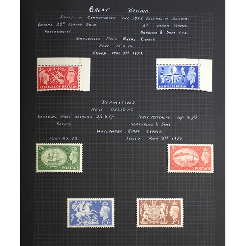 125 - GB, Br Empire & C'wealth: A-J countries in black stamp album of mainly KGVI mint & used defin, comme... 