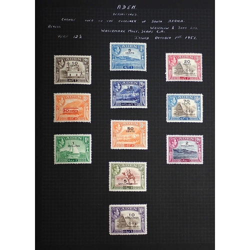 125 - GB, Br Empire & C'wealth: A-J countries in black stamp album of mainly KGVI mint & used defin, comme... 