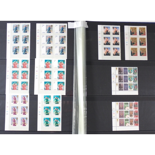 127 - GB: Two stamp stock-books of mainly QEII decimal defin & commem incl mini-sheets 1978 on and cylinde... 