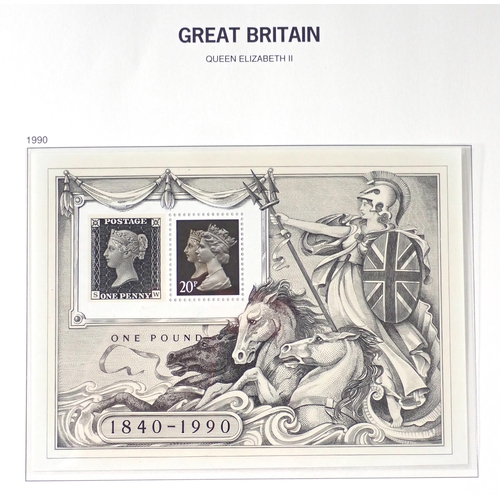 128 - GB: SG purposed dark blue album in sleeve of QEII mint defin, commem, postage due & regionals - most... 