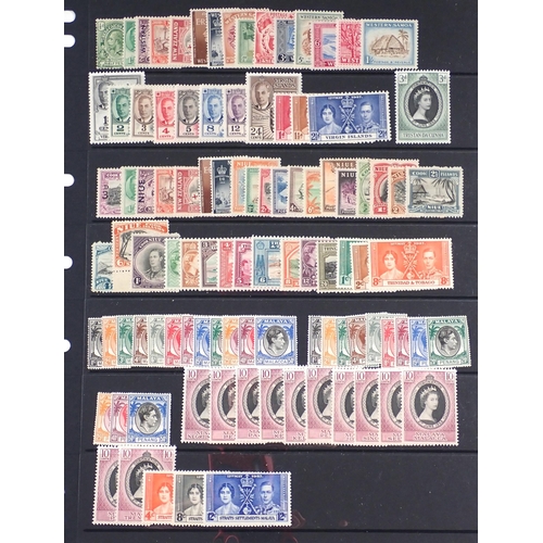 156 - GB, Br Empire & C'wealth: Boxed collection on stock-cards, pages and in packets both mint (some unmo... 