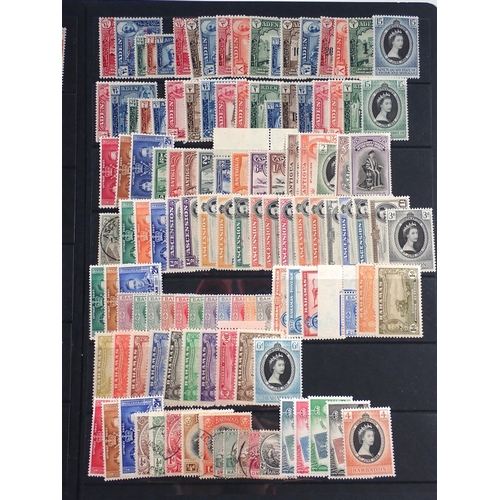 156 - GB, Br Empire & C'wealth: Boxed collection on stock-cards, pages and in packets both mint (some unmo... 