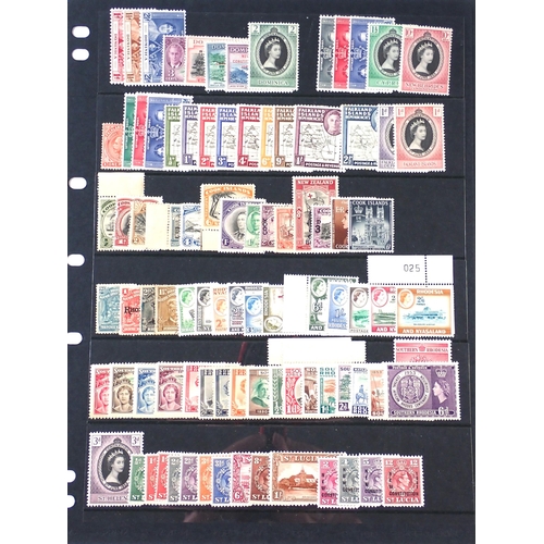 156 - GB, Br Empire & C'wealth: Boxed collection on stock-cards, pages and in packets both mint (some unmo... 