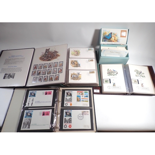 71 - World: Large box of thematic stamps. This incl 1976 World Wildlife mint stamp & cover album, ltd edn... 