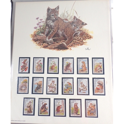 71 - World: Large box of thematic stamps. This incl 1976 World Wildlife mint stamp & cover album, ltd edn... 