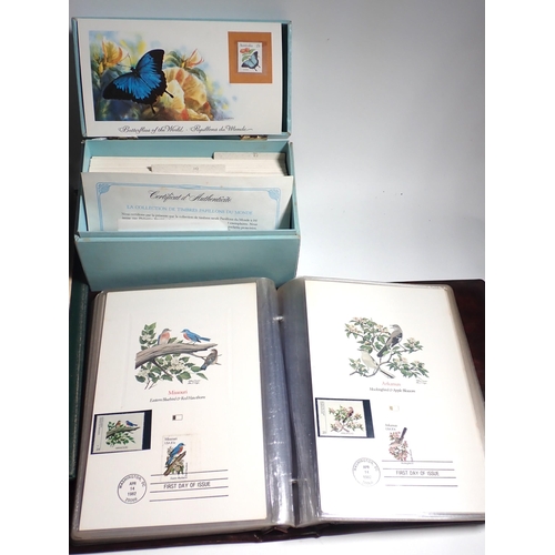 71 - World: Large box of thematic stamps. This incl 1976 World Wildlife mint stamp & cover album, ltd edn... 