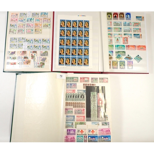 72 - Br Empire & C'wealth: Carribean islands stamp collection of Bermuda, Br Virgin Islands, Cayman Islan... 