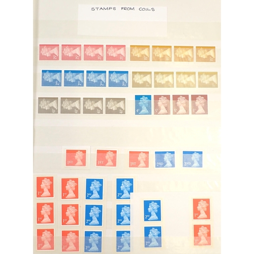 73 - GB: Large shoebox full of mostly QEII defin & commem, mint & used, pre-decimal & decimal. FDC, envel... 