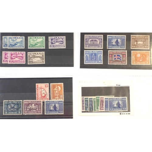 80 - Iceland: Black stock-book and some 250 covers, mostly unaddressed purposed FDC. Collection of mostly... 