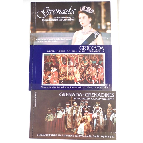 86 - Grenada/Grenadines: Boxed collection of 4 stock-books of mint/used defin & commem; KGVI/QEII, mostly... 