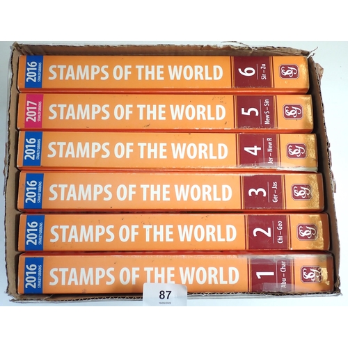 87 - Used SG 'Stamps of the World' 2016/17 catalogue Ab-Zu  complete - paperback edition in 6 volumes wit... 