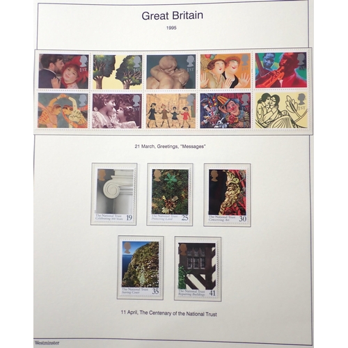 93 - GB: Two maroon purposed Westminster stamp albums of GB QV-QEII, both mint & used; the latter all min... 