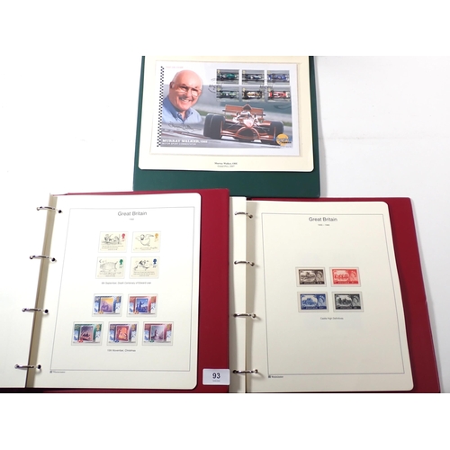 93 - GB: Two maroon purposed Westminster stamp albums of GB QV-QEII, both mint & used; the latter all min... 