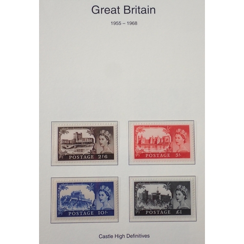 93 - GB: Two maroon purposed Westminster stamp albums of GB QV-QEII, both mint & used; the latter all min... 