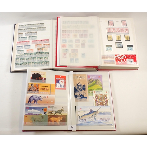 94 - South Africa: Boxed collection of 1000s in 3 large 64 page stock-books plus 2 others. Mint & used de... 