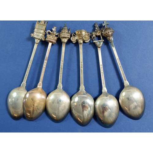 200 - A QEII Silver Jubilee 1977 set of six silver  teaspoons with cast Royal motif terminals, boxed