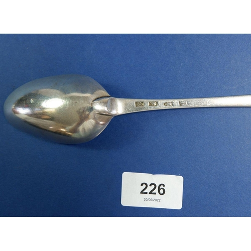 226 - A York silver tablespoon, 1779 by John Hampston and John Prince, 59g