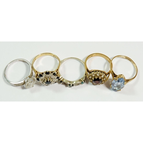 239 - Five various 9 carat gold rings