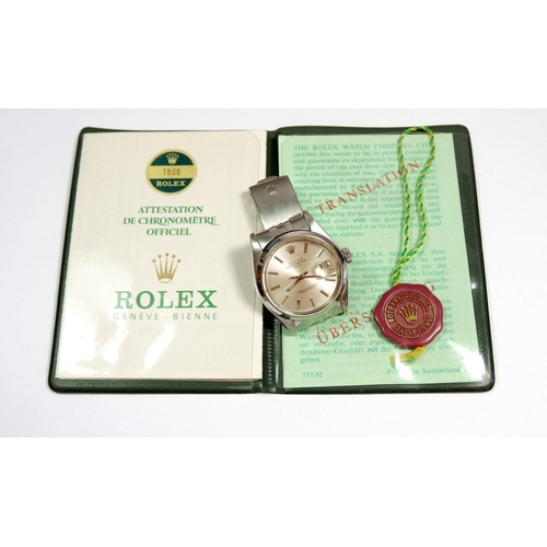 358 - A Rolex Oyster Superlative Chronometer Date gentleman's watch in stainless steel with original vendo... 