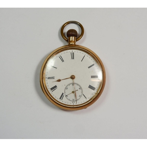 363 - An Excelsior gold plated pocket watch in card and gilt metal watch stand