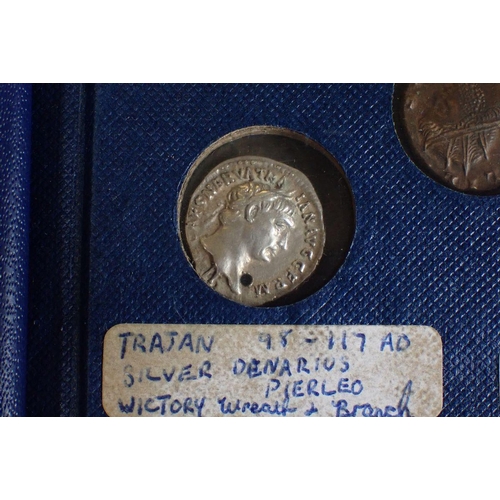 427 - An album containing mainly Roman coinage approx 70 plus with examples from: Republican 280-41BC, Imp... 